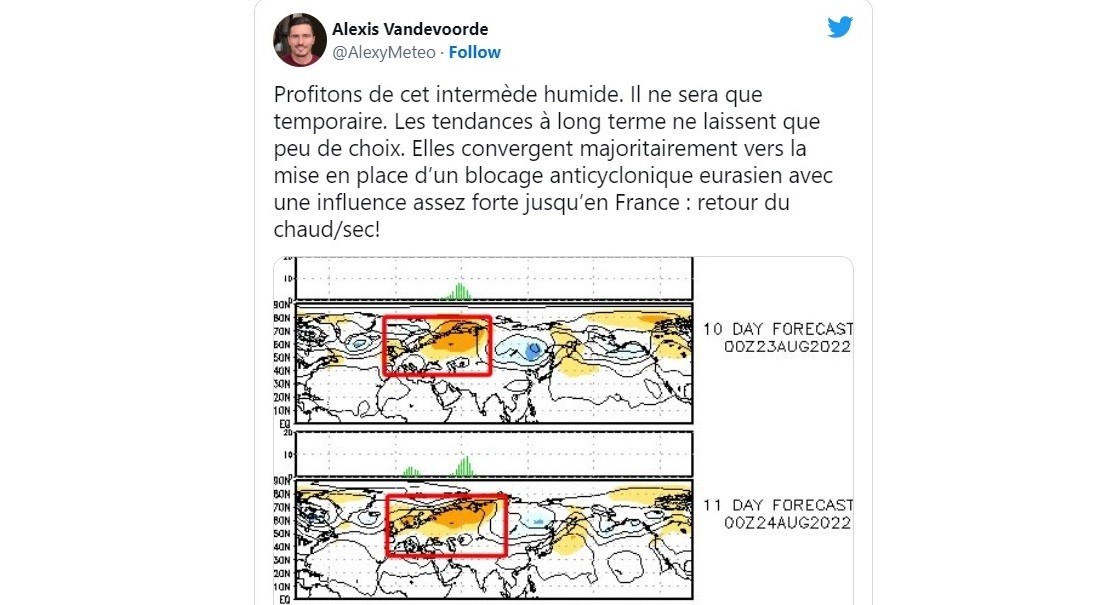 Tweet Chaîne Météo