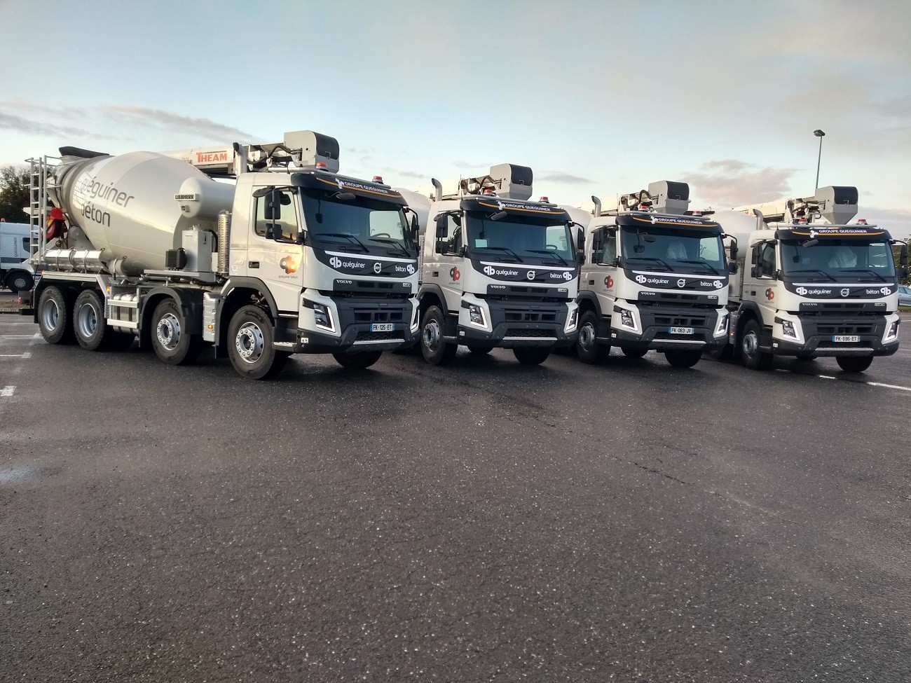 Camions toupie du groupe Quéguiner.