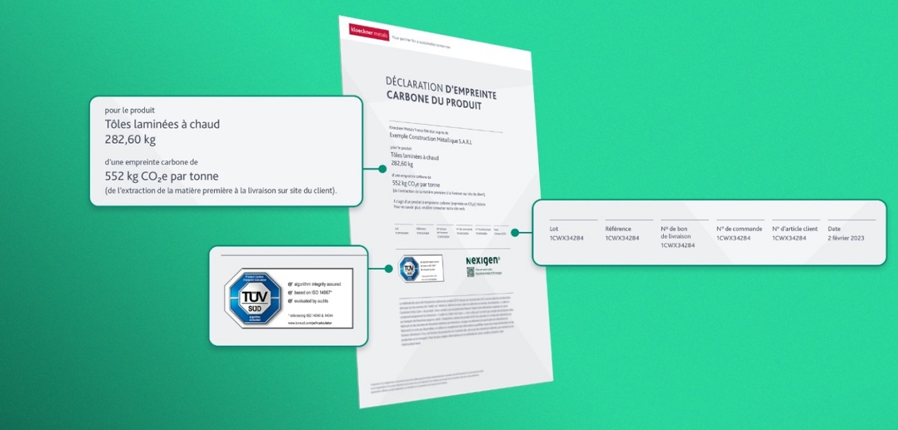 Algorithme Nexigen PCF de Kloeckner & Co.