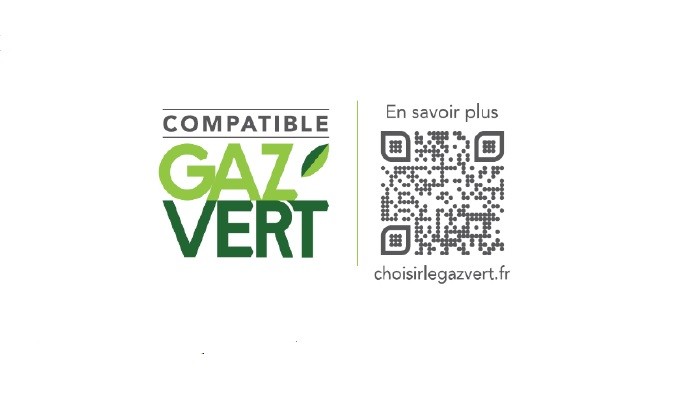 Etiquette "Mention Gaz Vert".