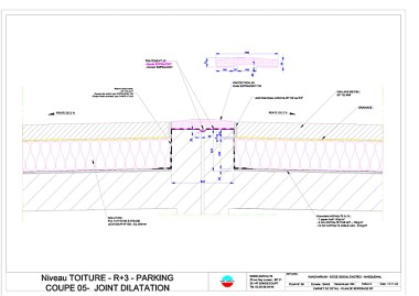 XPS en isolation inversée pour le parking du bâtiment Exotec