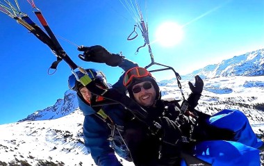 Eric le Carreleur, baptême de parapente