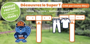 L'étendoir Super T, le produit star de Castor Bleu